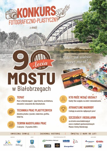  Konkurs Fotograficzno-Plastycznym z okazji 90-lecia Mostu im. Marszałka J&oacute;zefa Piłsudskiego w Białobrzegach!