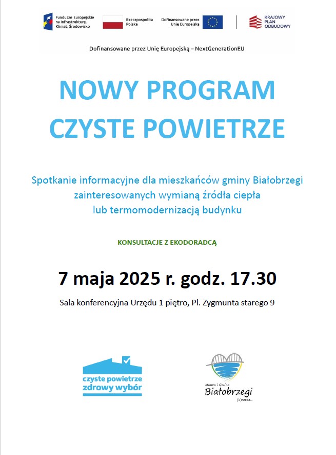 Nowy Program "Czyste Powietrze" – Spotkanie Informacyjne