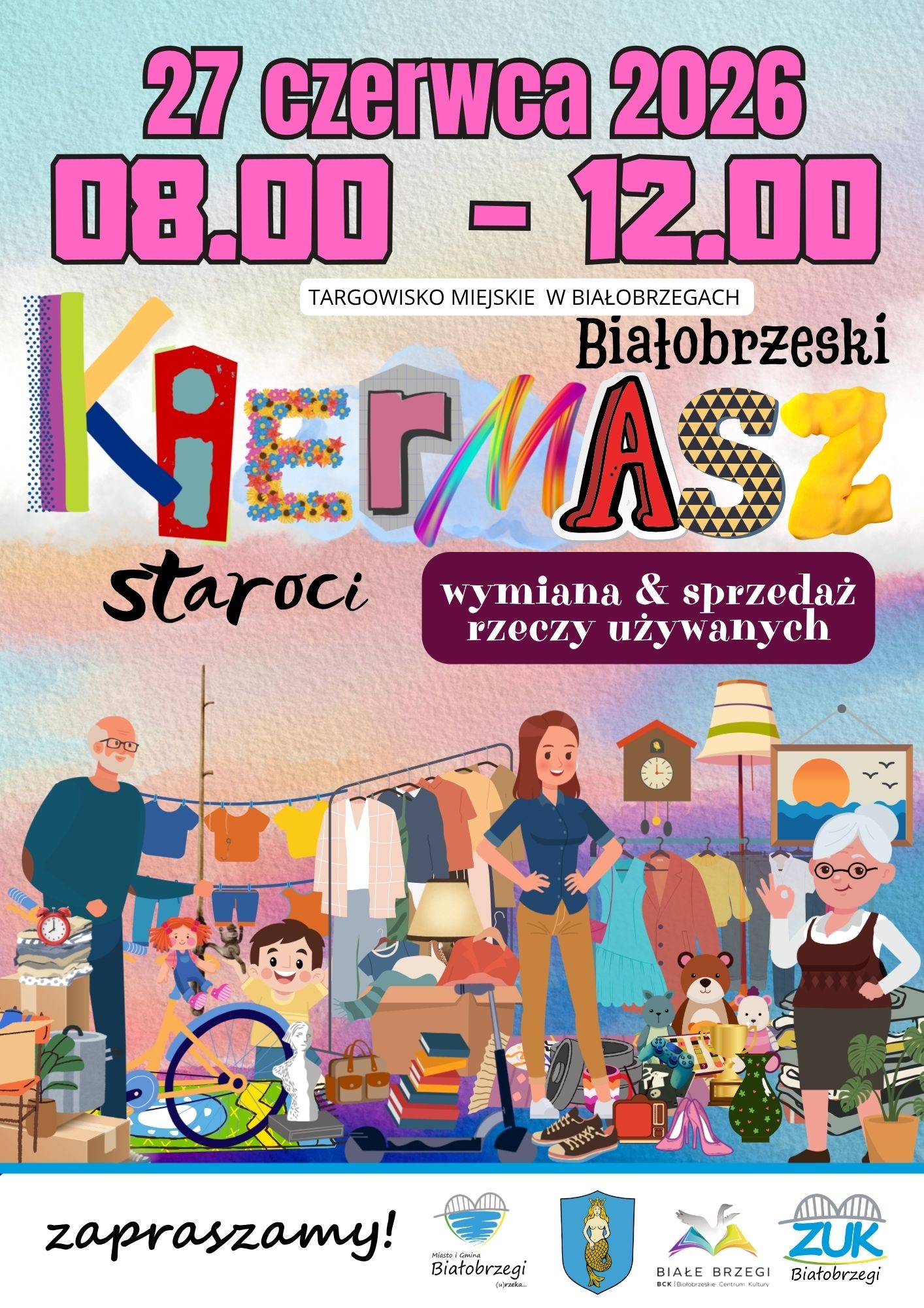 Kiermasz staroci w&nbsp;Białobrzegach. Targowisko miejskie. 27-06-2026