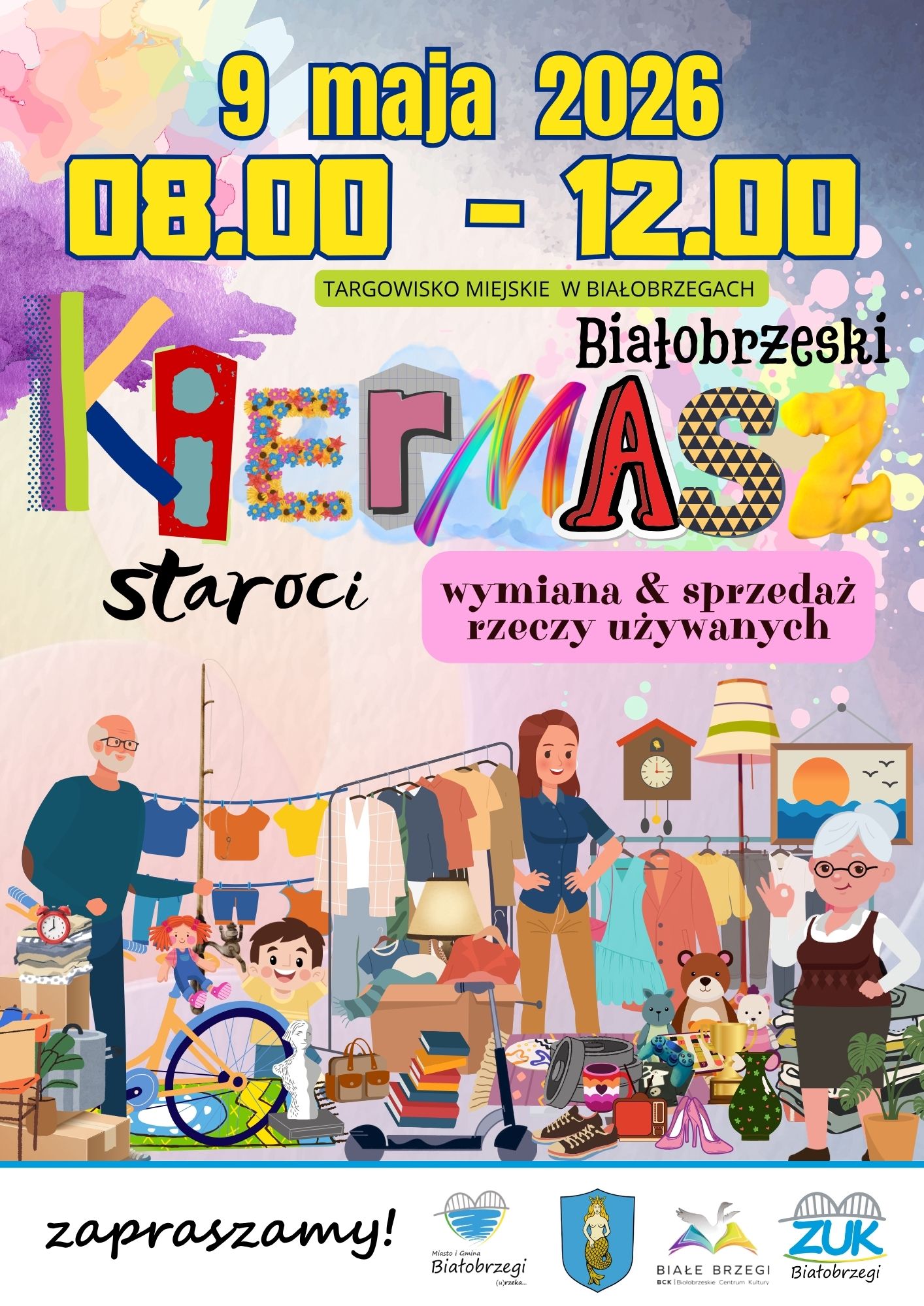 9 maja - Kiermasz staroci. Targowisko miejskie&nbsp;w Białobrzegach