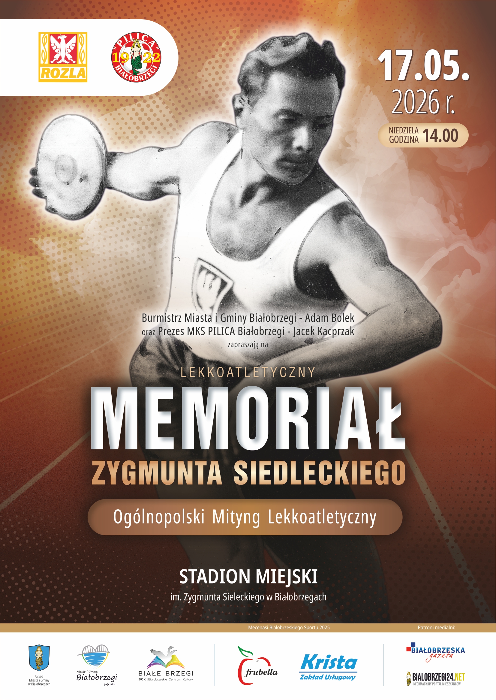 17 maja - Memoriał lekkoatletyczny Zygmunta Siedleckiego &ndash; stadion miejski 