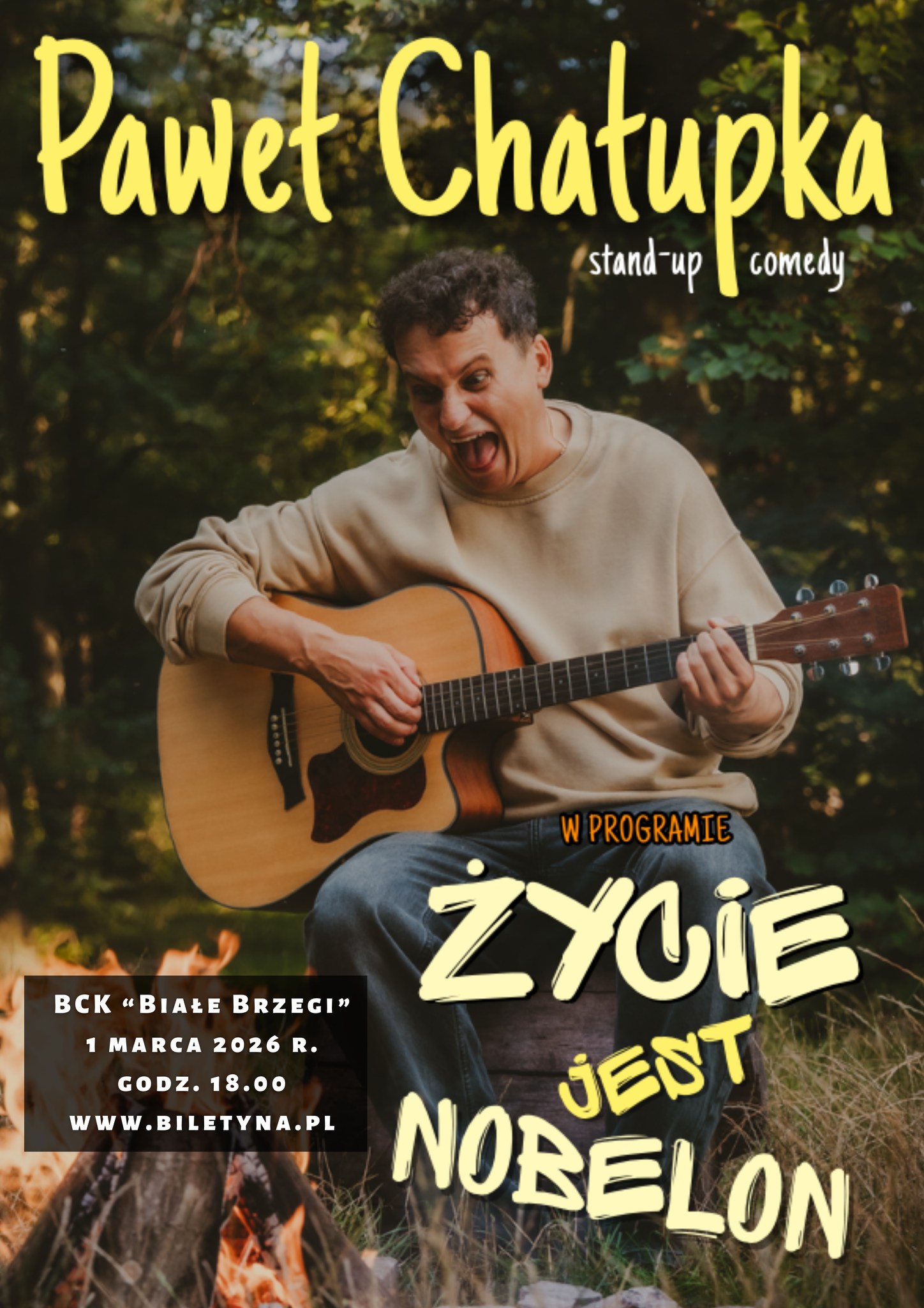 1 marca &ndash; Paweł Chałupka STAND UP - Białobrzeskie Centrum Kultury &bdquo;Białe Brzegi&rdquo;,