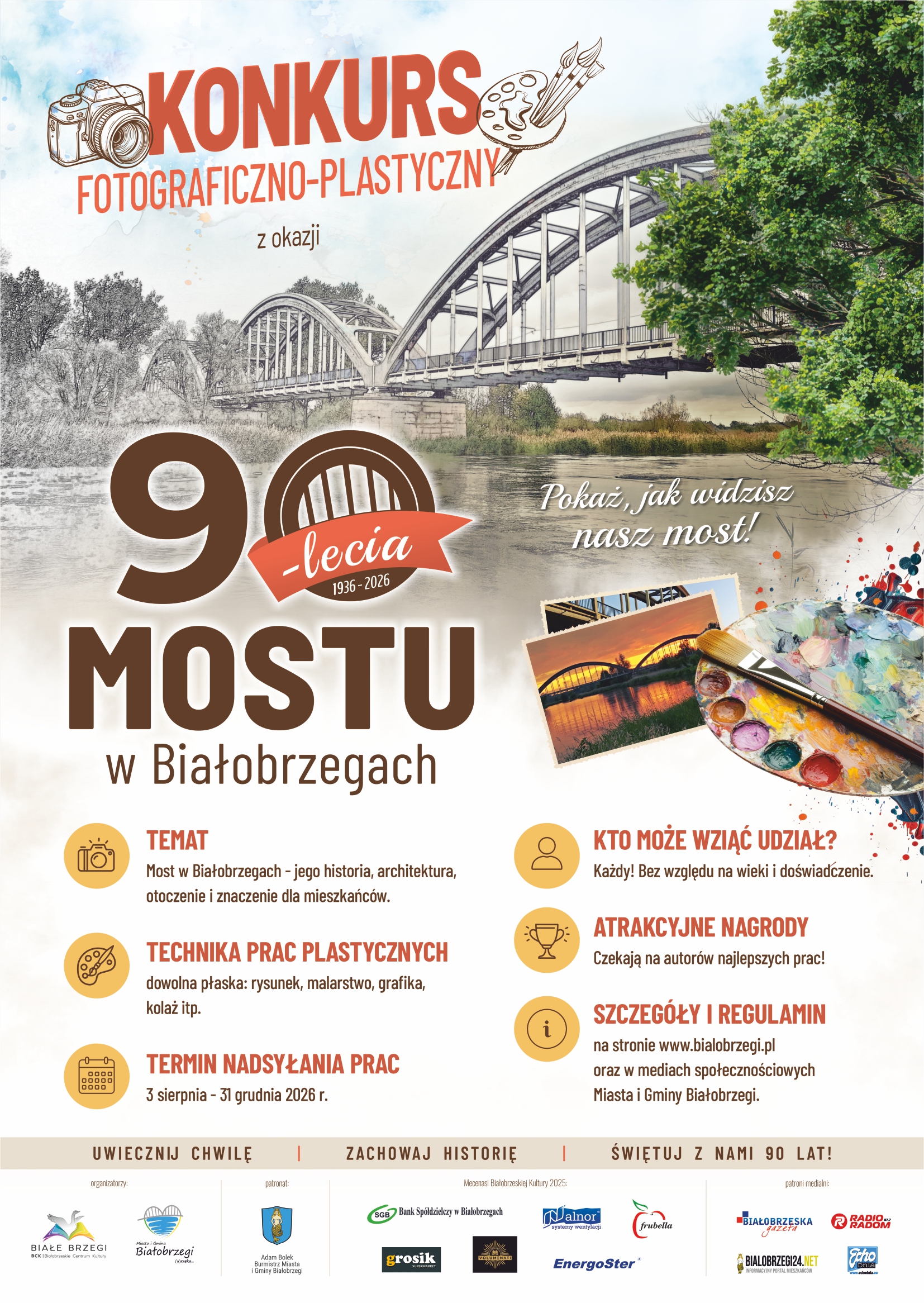 Konkurs 90 lat Mostu im. Marszałka J&oacute;zefa Piłsudskiego w&nbsp;Białobrzegach 