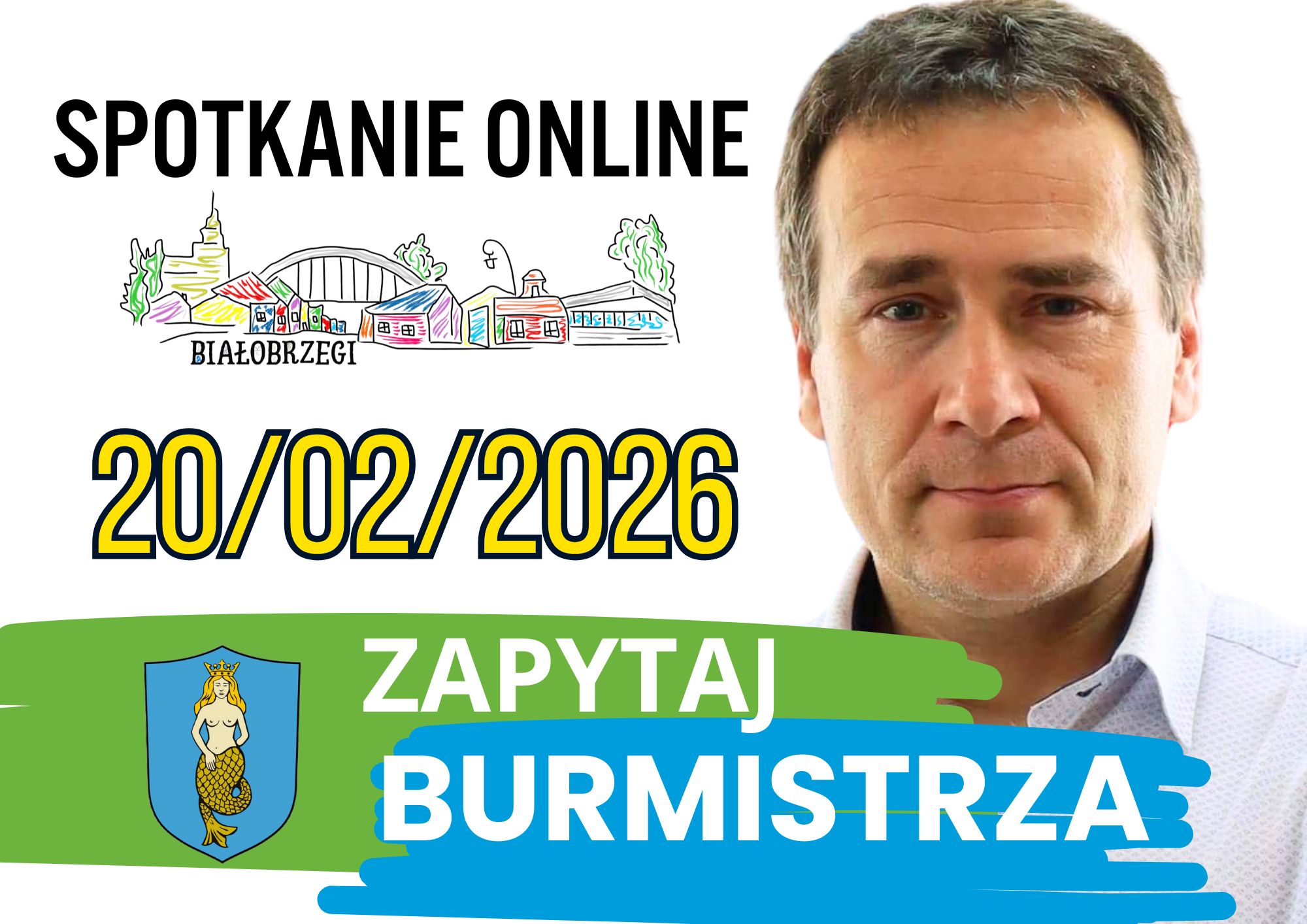 20 lutego o&nbsp;godzinie 18:00 odbędzie się kolejna transmisja na&nbsp;żywo z&nbsp;burmistrzem miasta i&nbsp;gminy Białobrzegi, Adamem Bolkiem. 