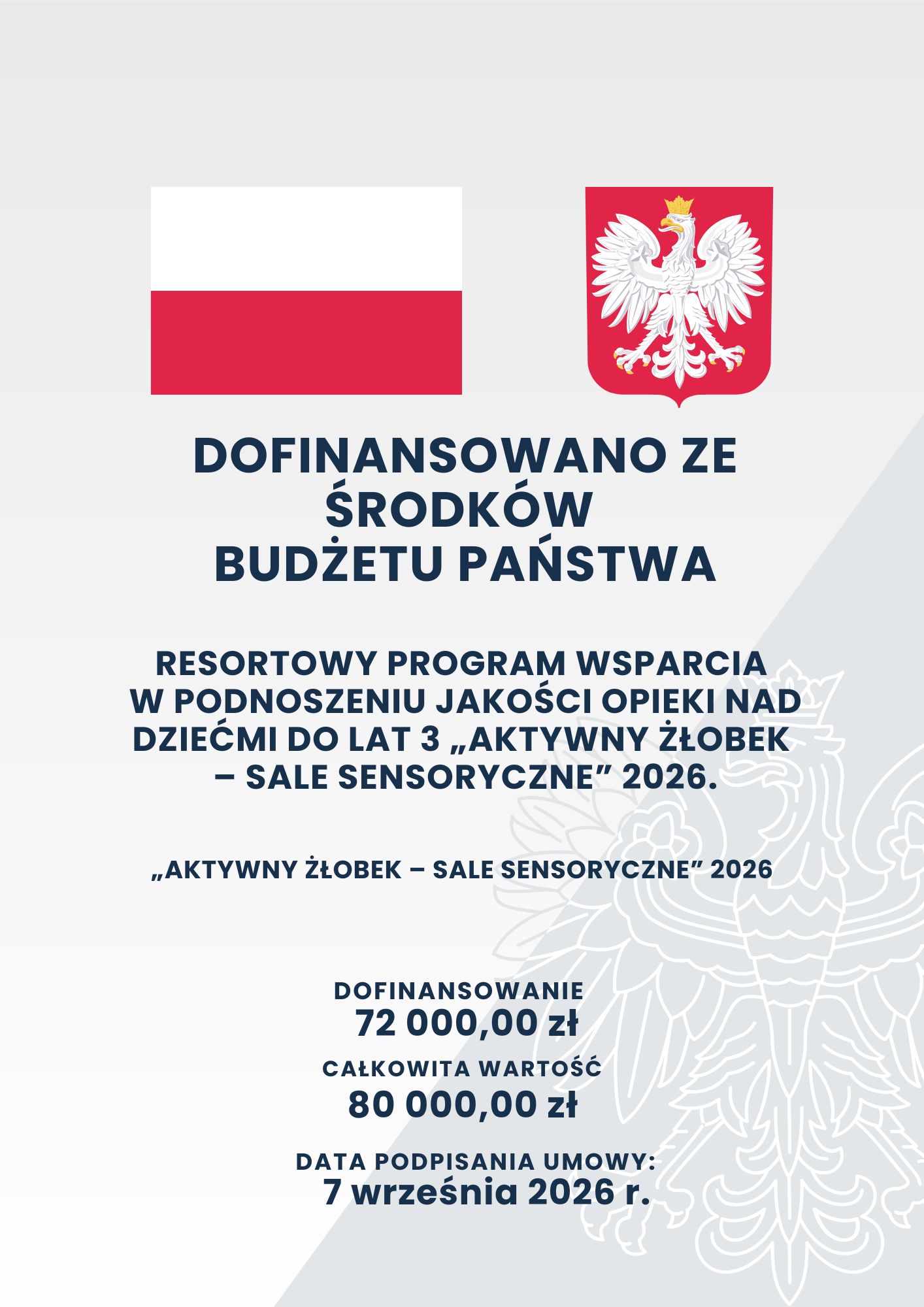 &bdquo;Aktywny Żłobek &ndash; sale sensoryczne&rdquo; 2026