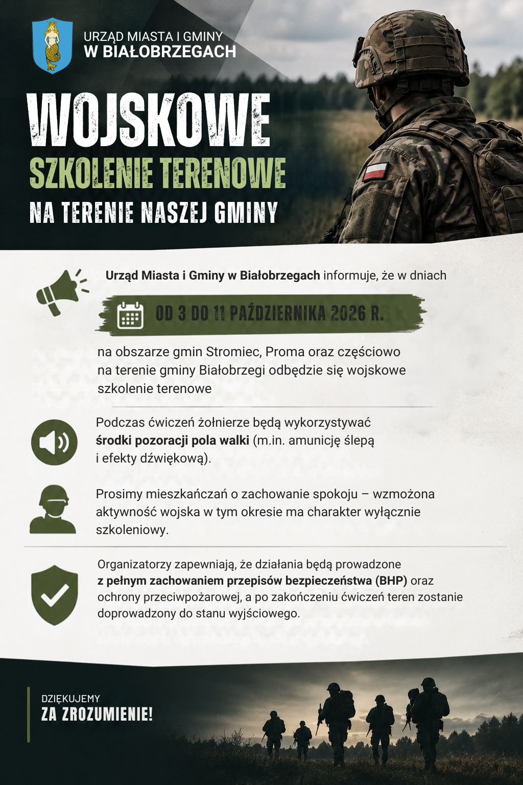 wojskowe szkolenie terenowe 