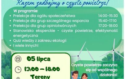 Zapraszamy Was na wyjątkowy Eko Piknik pod hasłem „Mazowsze bez smogu"