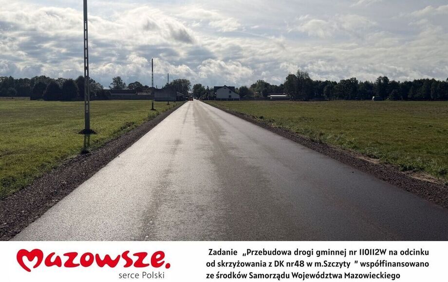 Nowa nawierzchnia asfaltowa na drodze gminnej w Szczytach