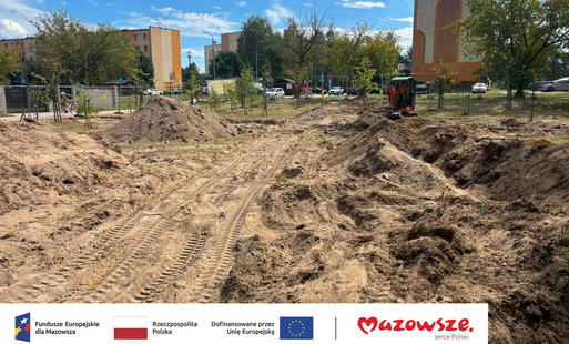 Rozpoczęły się prace przy urządzaniu parku pomiędzy ulicami 11 listopada i Rzemieślniczą. 